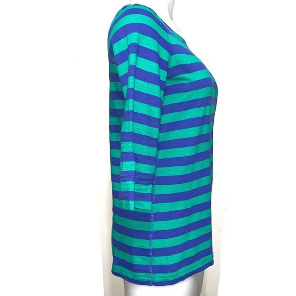 Lilly Pulitzer 3/4 Sleeve Striped Cotton Tee Small - Picture 2 of 7